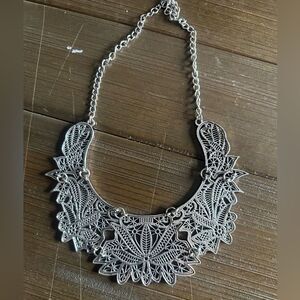 16” Silver Art Nouveau Necklace with 2.25” extender | Amrita Singh